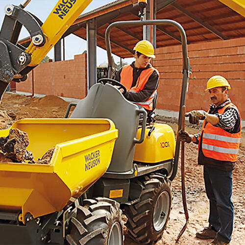 Raddumper Wacker Neuson 1001 und Kettenbagger Wacker Neuson EZ28 Action