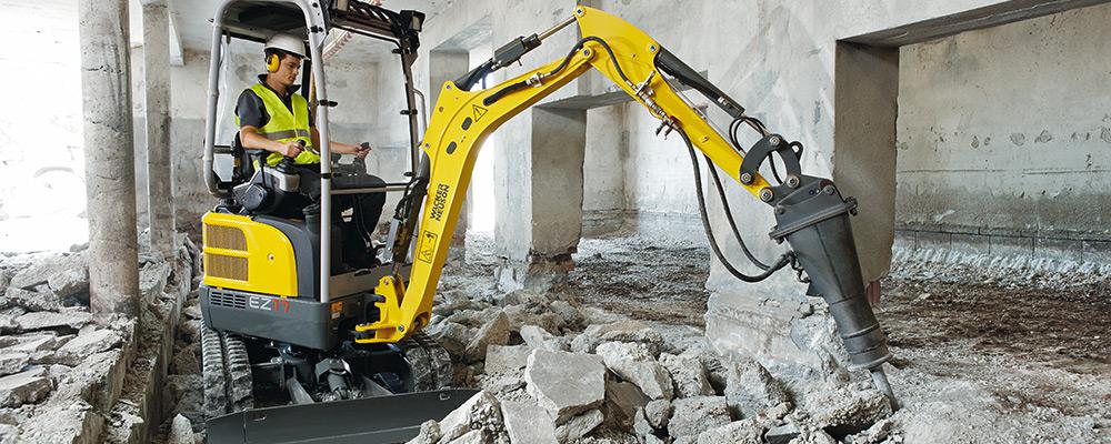 Zero Tail Kettenbagger Wacker Neuson EZ17 Action Abbruch