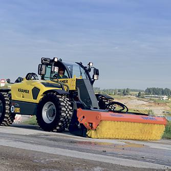 Teleskoplader Kramer 2706 Action Kehrmaschine Tuchel Sweeper