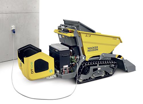 Elektro Dumper Kettendumper Wacker Neuson DT10e Studio Wartung Aufladung