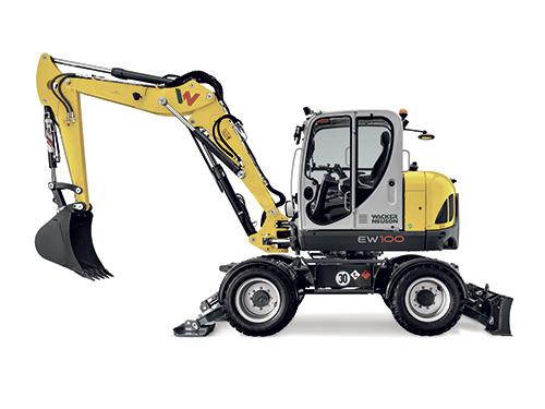 Mobilbagger Wacker Neuson EW100 Studio links aussen