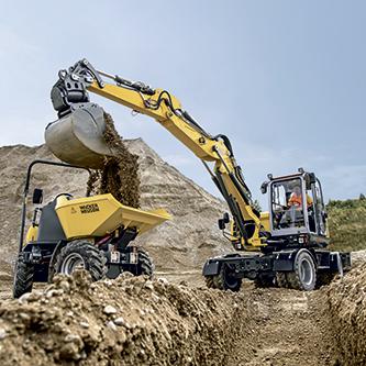 Mobilbagger Wacker Neuson EW100 Action