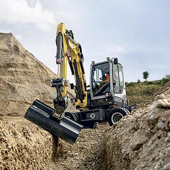 Mobilbagger Wacker Neuson EW65 Action