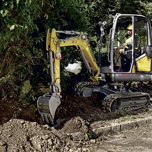 Kettenbagger Wacker Neuson ET24 mit Vertical Digging System (VDS) Action