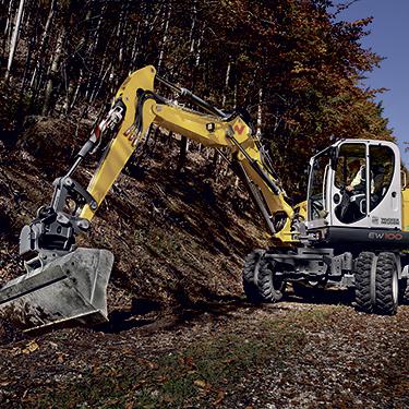 Mobilbagger Wacker Neuson EW100 Action