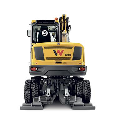 Mobilbagger Wacker Neuson EW65 Studio hinten
