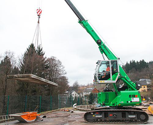 Teleskopkran Sennebogen 613 Raupe Action