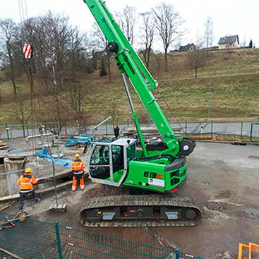 Teleskopkran Sennebogen 613 Raupe Action
