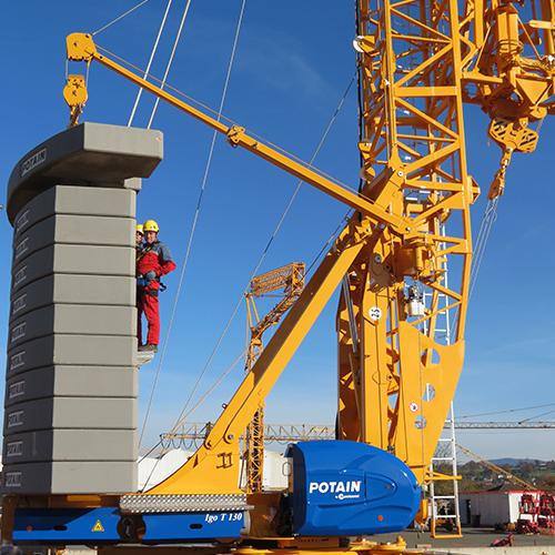 Turmdrehkran Untendreher Potain Igo T 130 Ballastierung