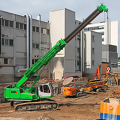 Teleskopkran Sennebogen 653 Raupe Action