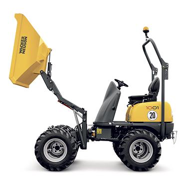 Raddumper Wacker Neuson 1001 Studio links aussen Hochkippmulde