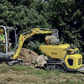 Minibagger Kettenbagger Wacker Neuson ET16 und Kettenbagger Wacker Neuson DT10 Action