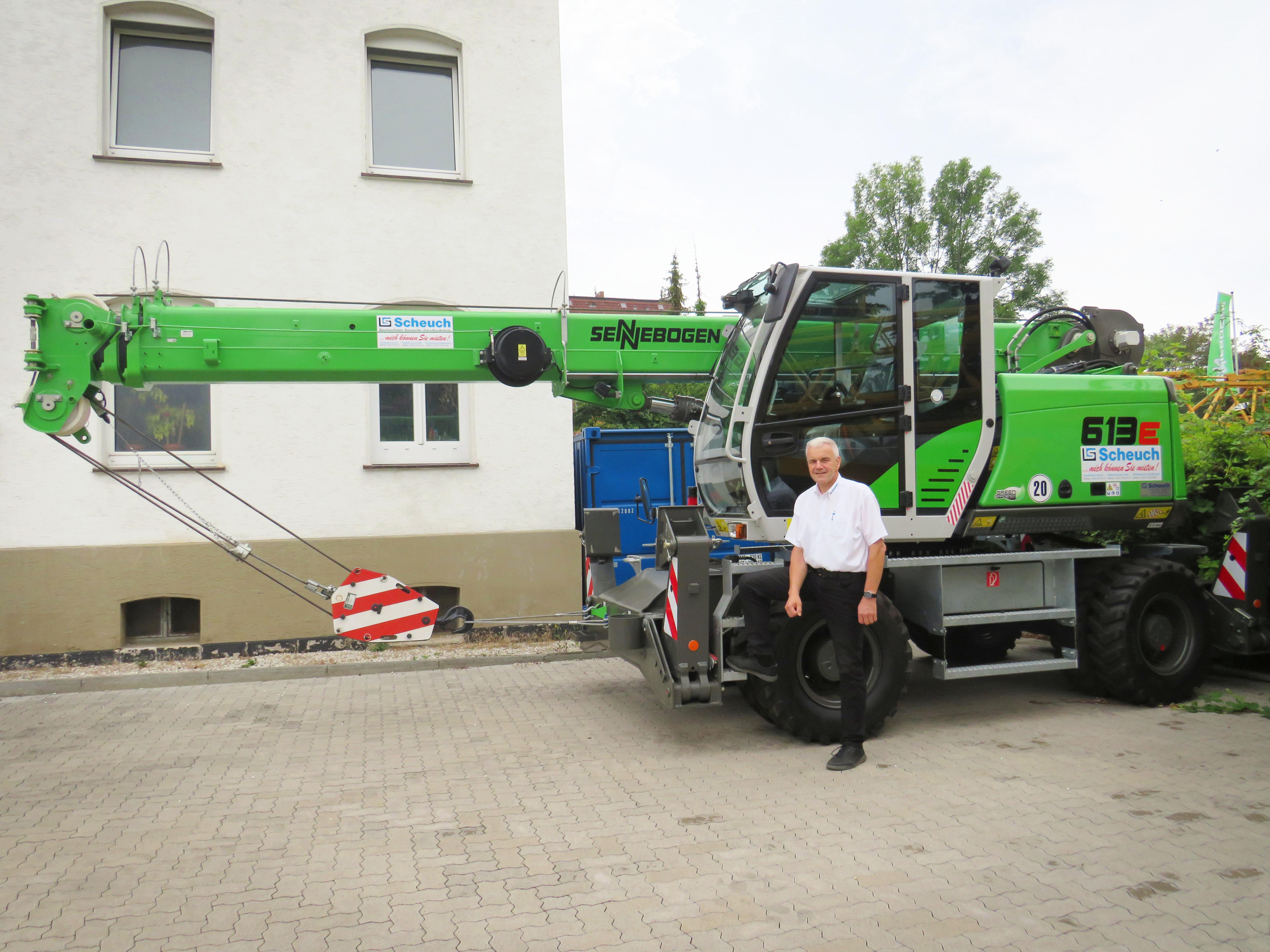Teleskopkran Tele-Kran Kran Sennebogen 613E Mobil neu in unserem Mietpark