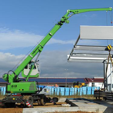 Teleskopkran Kran Teleskop Telekran Sennebogen 613 Mobil Action