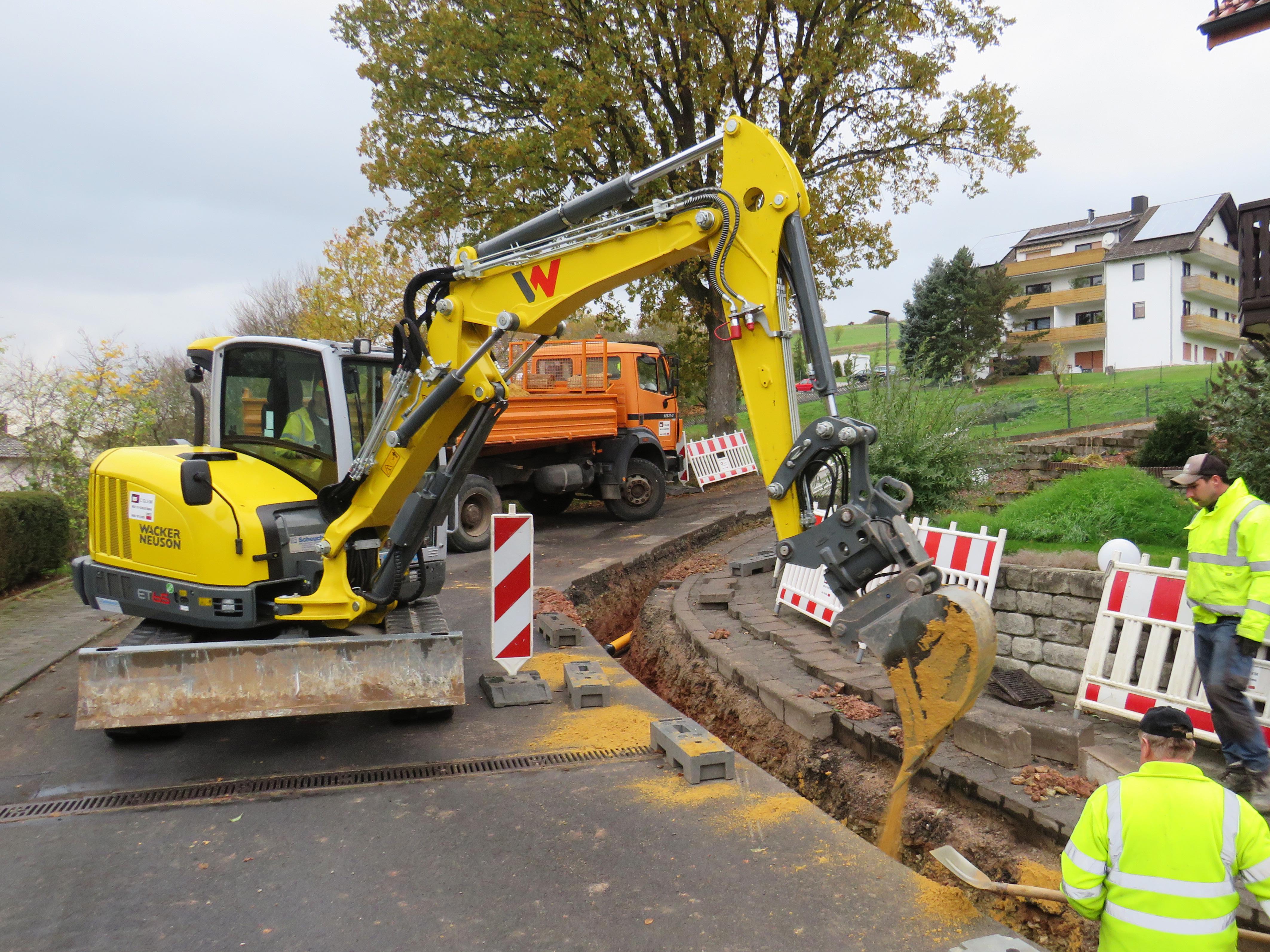 Wacker Neuson Kettenbagger ET65 im Einsatz bei der Firma C. Gleim in Ronshausen