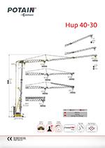 Produktinformation Datenblatt zum Turmdrehkran Potain Hup 40-30