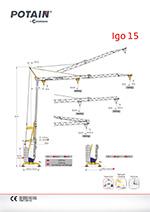 Datenblatt Turmdrehkran Untendreher Potain Igo 15