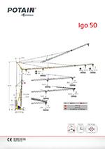 Datenblatt Turmdrehkran Untendreher Potain Igo 50