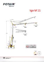 Datenblatt Turmdrehkran Untendreher Potain Igo M 11