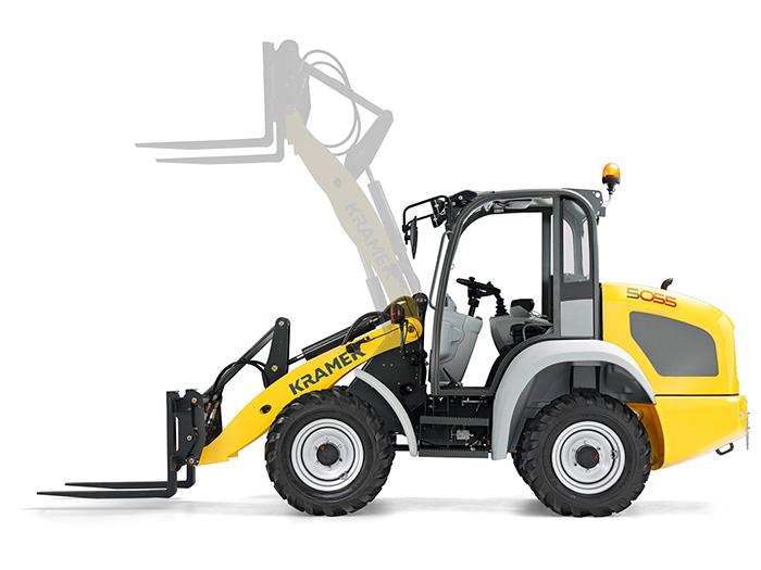Radlader Minilader Lader Kompaktlader Stapler Schaufellader ungeteilter Rahmen Allradantrieb Allrad Kramer 5055 Studio links aussen