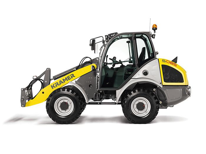 Radlader Lader Stapler Schaufellader ungeteilter Rahmen Allradantrieb Allrad Kramer Kramer 5085 Studio links aussen