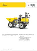Produktinformation Datenblatt zum Raddumper mobiler Dumper Wacker Neuson 1001