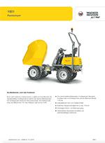 Produktinformation Datenblatt zum Raddumper mobiler Dumper Wacker Neuson 1601