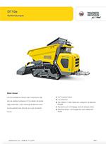 Produktinformation Datenblatt zum Elektro Kettendumper Raupendumper Dumper Elektrodumper Wacker Neuson DT10e