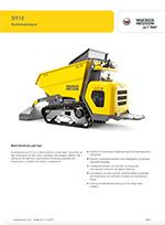 Produktinformation Datenblatt zum Kettendumper Raupendumper Dumper Wacker Neuson DT12