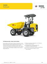 Produktinformation Datenblatt zum Raddumper mobiler Dumper Wacker Neuson DW50
