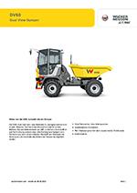 Produktinformation Datenblatt zum Dual View Raddumper mobiler Dumper Wacker Neuson DV60