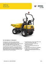 Produktinformation Datenblatt zum Elektro Raddumper mobiler Dumper Wacker Neuson DW15e