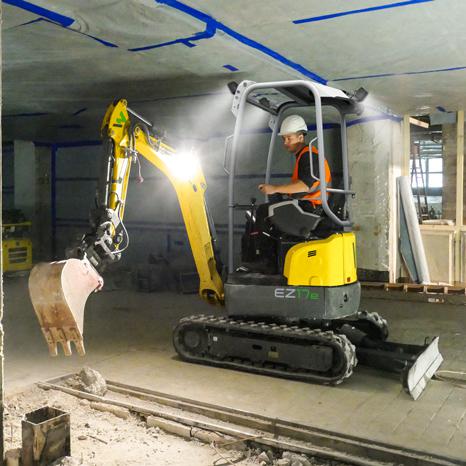 Zero Tail Kettenbagger Raupenbagger Raupe Bagger Kompaktbagger Wacker Neuson EZ17e Action