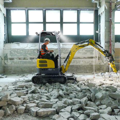 Zero Tail Kettenbagger Raupenbagger Raupe Bagger Kompaktbagger Wacker Neuson EZ17e Action