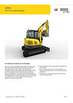 Produktinformation Datenblatt Zero Tail Kettenbagger Wacker Neuson EZ50