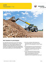 Produktinformation Datenblatt zum Teleskoplader Teleskop Lader Allrad Allradlenkung ungeteilter Rahmen Kramer 4209