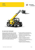 Produktinformation Datenblatt zum Teleskoplader Teleskop Lader Allrad Allradlenkung ungeteilter Rahmen Kramer 4507