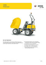 Produktinformation Datenblatt zum Raddumper mobiler Dumper Wacker Neuson 1501