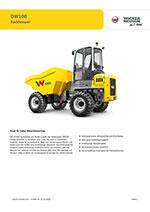 Produktinformation Datenblatt zum Raddumper mobiler Dumper Wacker Neuson DW100