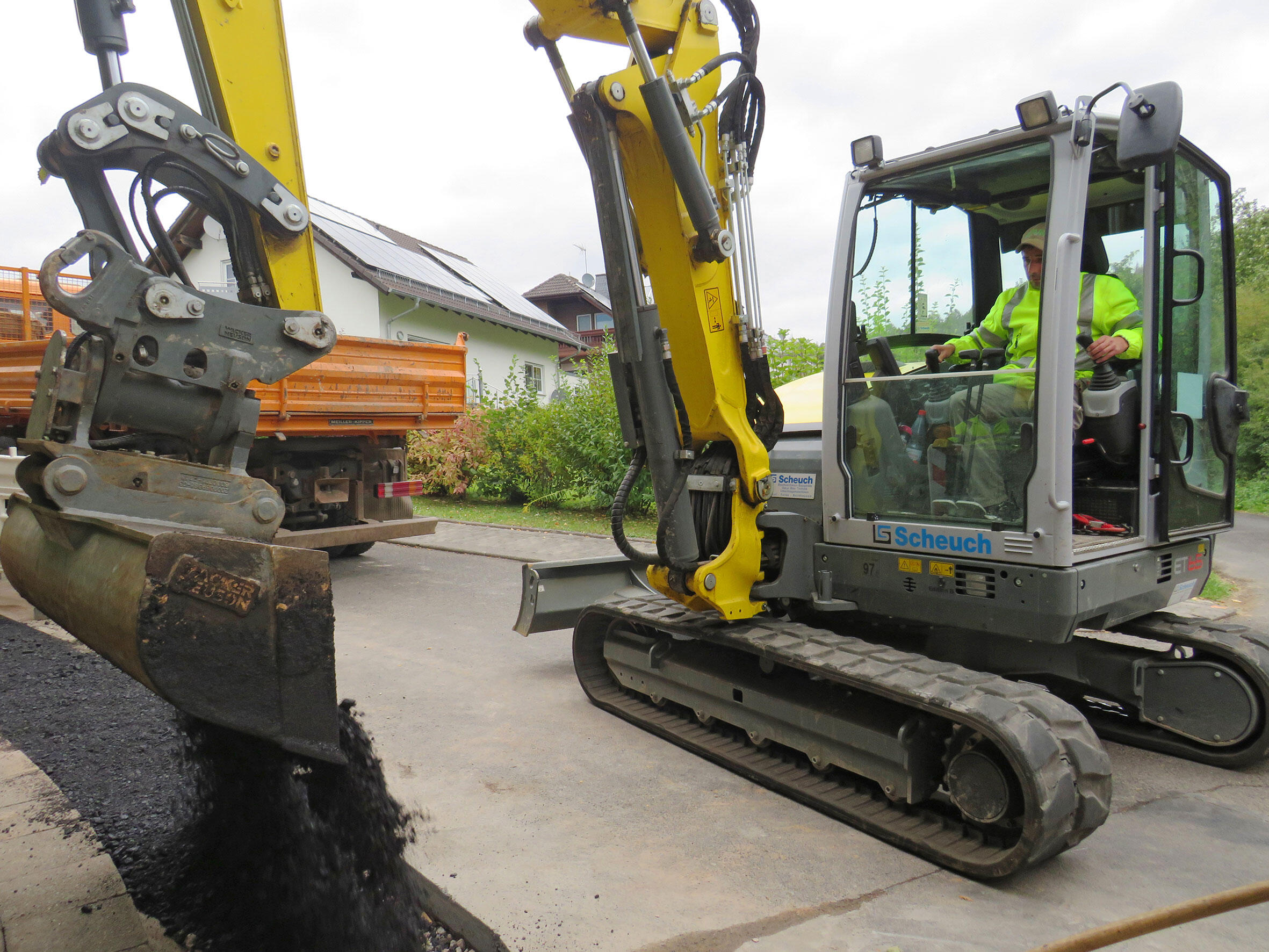 Kettenbagger Wacker Neuson ET65 im Einsatz beim Bauunternehmen C. Gleim aus Bebra-Weiterode