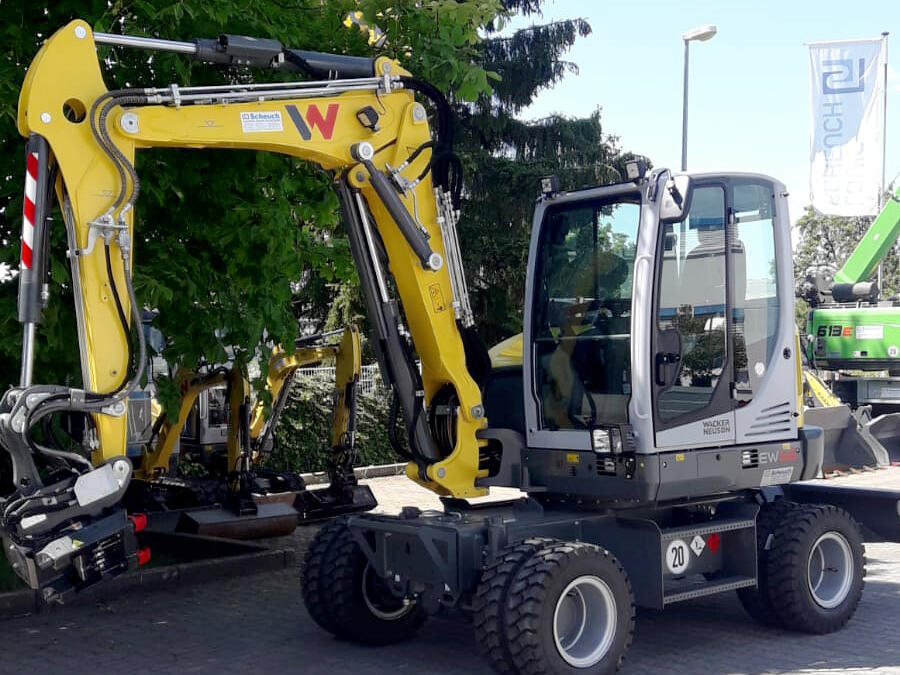 Mobilbagger Wacker Neuson EW65 für Räuber Bauunternehmen GmbH aus Bad Hersfeld