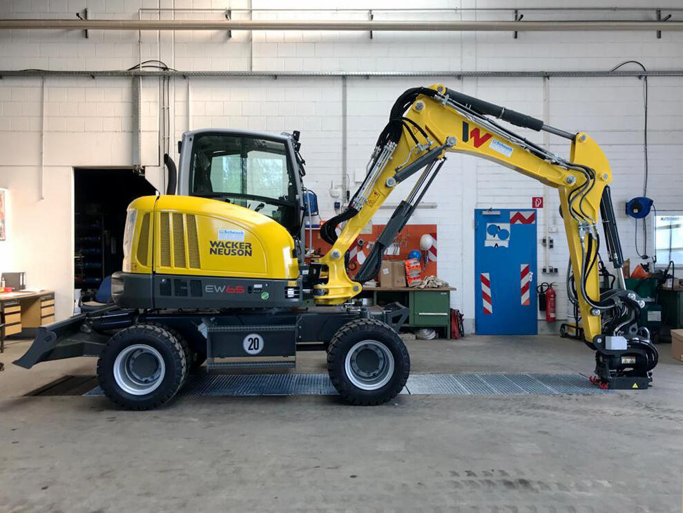 Mobilbagger Wacker Neuson EW65 für Räuber Bauunternehmen GmbH aus Bad Hersfeld