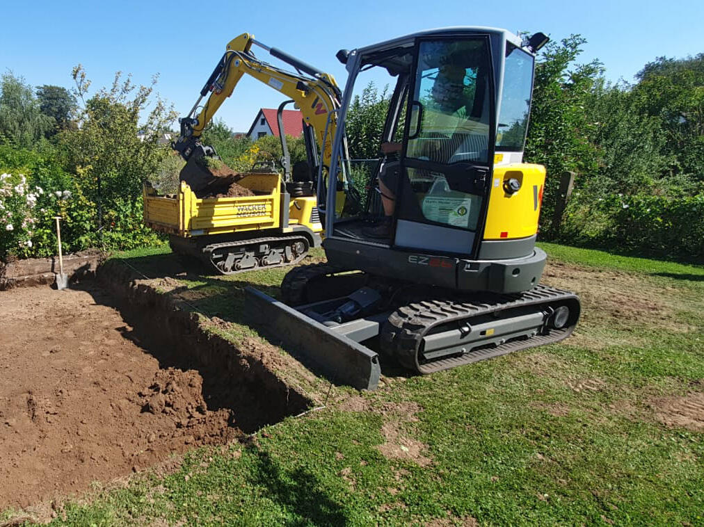Zero Tail Kettenbagger EZ26 im Einsatz bei Martin Menke aus Hofgeismar