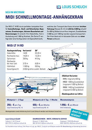 Schnellmontage Anhängekran MiDi LT 14 RD