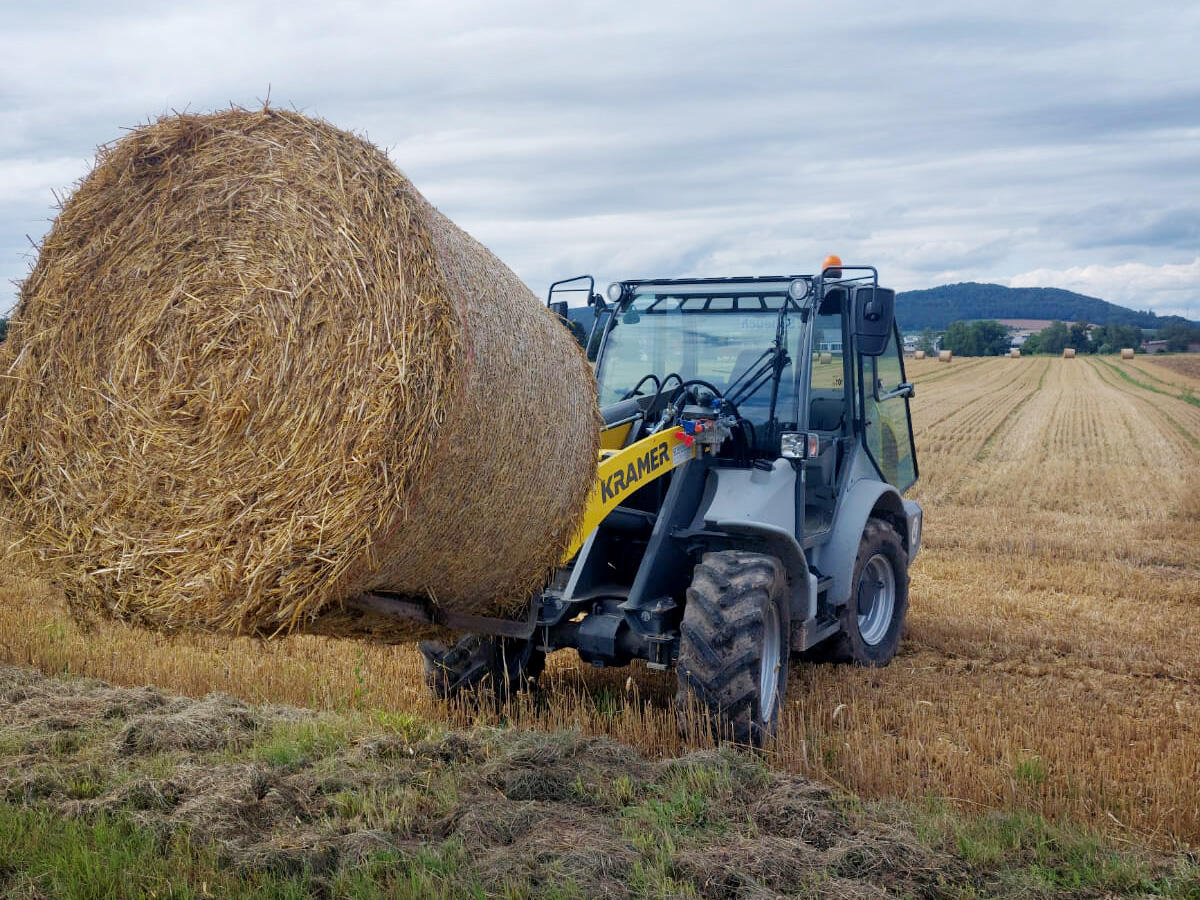 Radlader Kramer 8085 im Einsatz bei Martin Menke in Hofgeismar