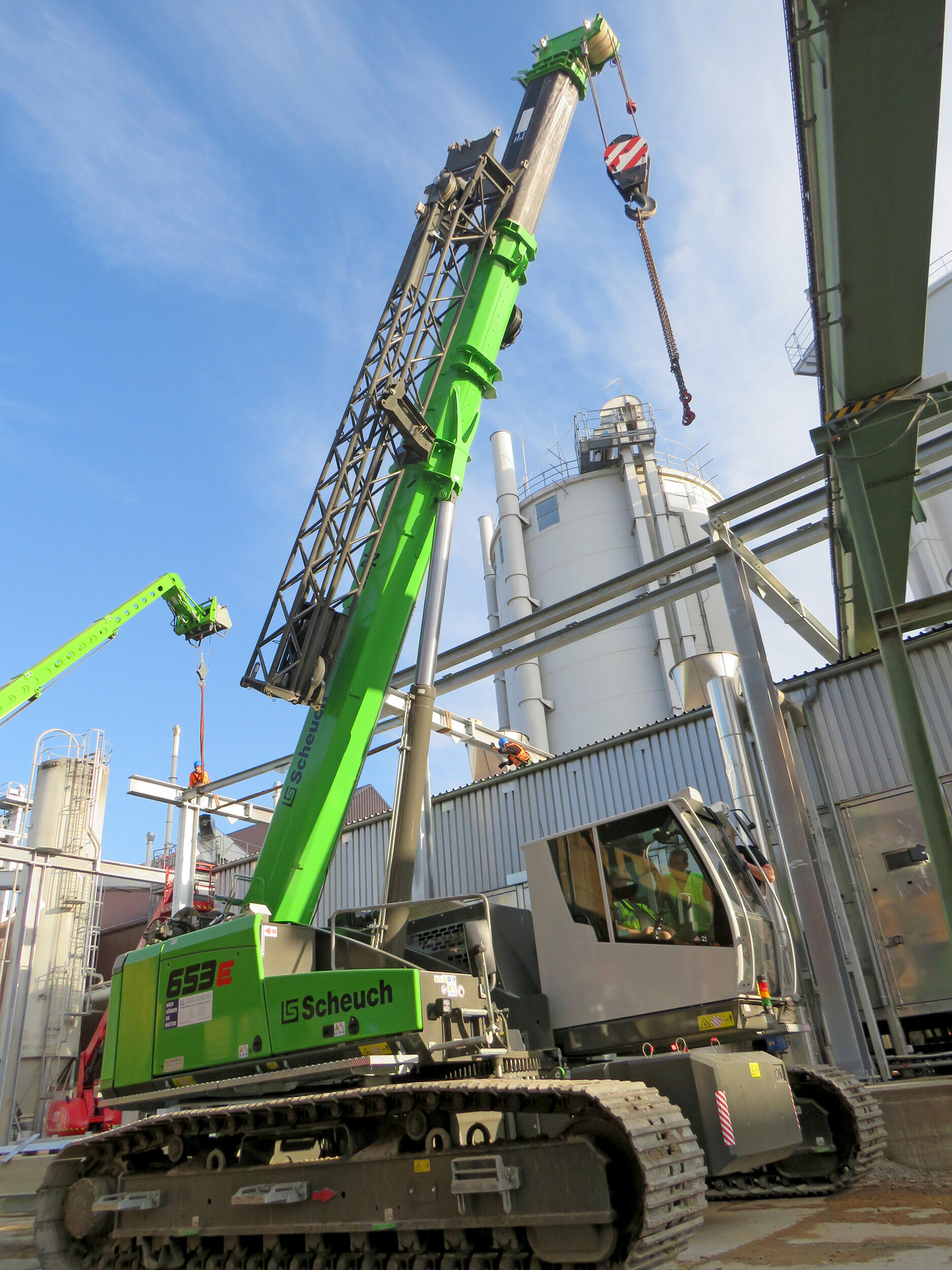 Raupen-Teleskopkran Sennebogen 653 R für ante-Holz in Bromskirchen-Somplar