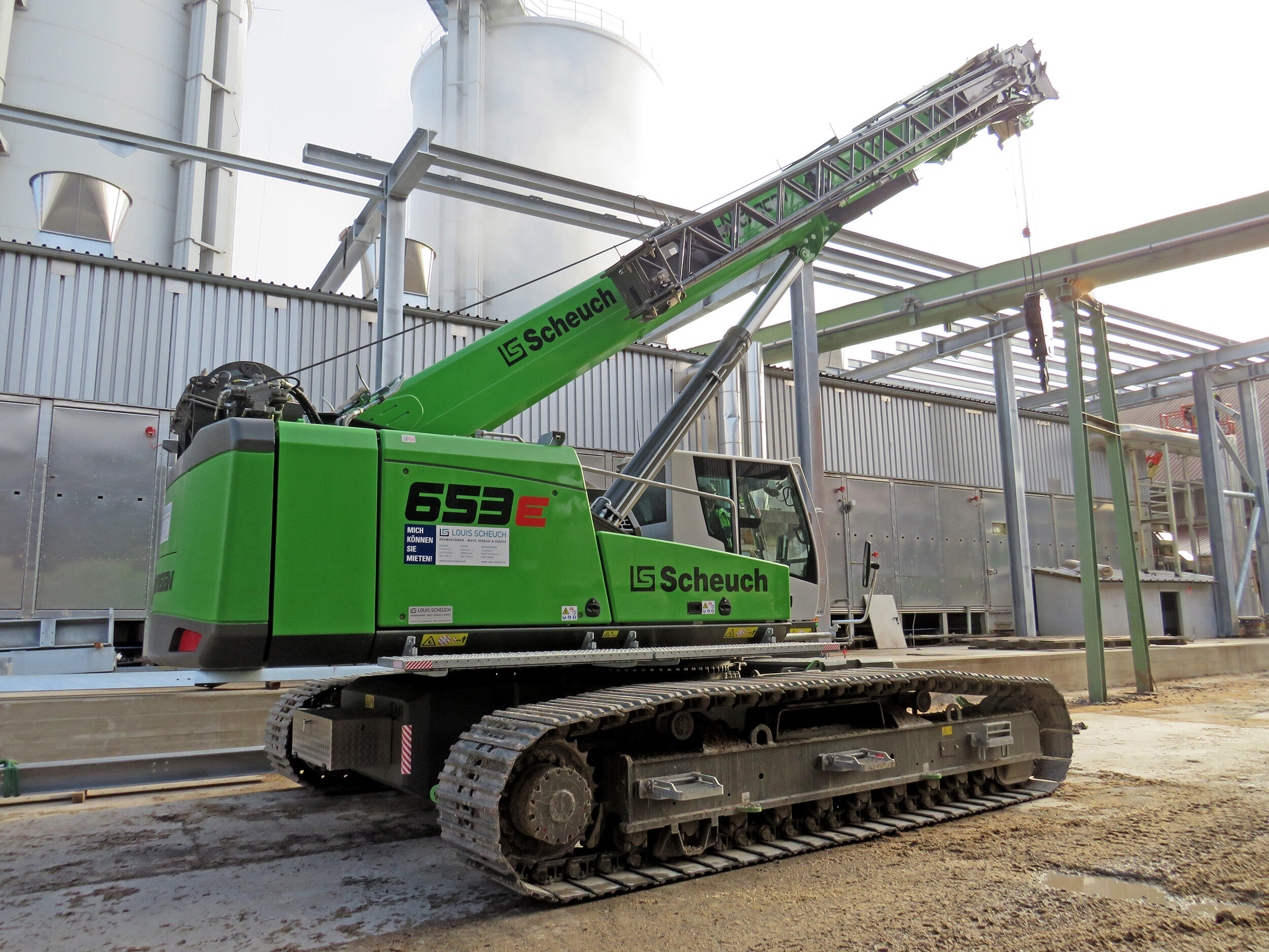 Raupen-Teleskopkran Sennebogen 653 R für ante-Holz in Bromskirchen-Somplar