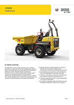 Produktinformation Datenblatt zum Raddumper mobiler Dumper Wacker Neuson DW60