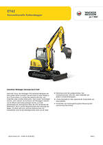 Produktinformation Datenblatt zum Konventionellen Kettenbagger Raupenbagger Bagger Raupe Kompaktbagger Wacker Neuson ET42