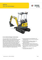 Produktinformation Datenblatt zum Zero Tail Kettenbagger Raupenbagger Bagger Raupe Kompaktbagger Wacker Neuson EZ17e